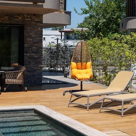 וילה Stylish Beachfront With Pool Gym Sauna Seaview